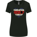 Love Costa Rica Flag Rican Day Football Womens Wider Cut T-Shirt Black