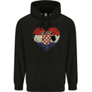 Love Croatia Flag Croatian Day Football Childrens Kids Hoodie Black