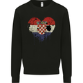 Love Croatia Flag Croatian Day Football Mens Sweatshirt Jumper Black