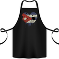 Love Cuba Flag Cuban Day Football Cotton Apron 100% Organic Black