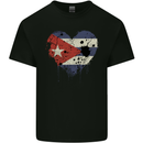 Love Cuba Flag Cuban Day Football Kids T-Shirt Childrens Black