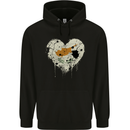 Love Cyprus Flag Cypriot Day Football Mens 80% Cotton Hoodie Black