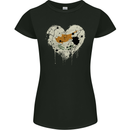 Love Cyprus Flag Cypriot Day Football Womens Petite Cut T-Shirt Black