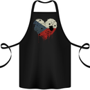 Love Czechia Flag Czech Republic Day Football Cotton Apron 100% Organic Black