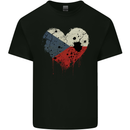Love Czechia Flag Czech Republic Day Football Kids T-Shirt Childrens Black