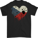 Love Czechia Flag Czech Republic Day Football Mens Gildan Cotton T-Shirt Black