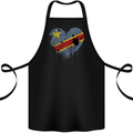 Love DR Congo Flag Congolese Day Football Cotton Apron 100% Organic Black