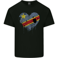 Love DR Congo Flag Congolese Day Football Kids T-Shirt Childrens Black