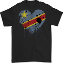 Love DR Congo Flag Congolese Day Football Mens Gildan Cotton T-Shirt Black