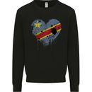 Love DR Congo Flag Congolese Day Football Mens Sweatshirt Jumper Black