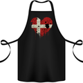 Love Denmark Flag Danish Day Football Cotton Apron 100% Organic Black