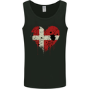 Love Denmark Flag Danish Day Football Mens Vest Tank Top Black