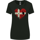 Love Denmark Flag Danish Day Football Womens Wider Cut T-Shirt Black