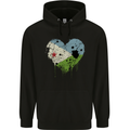 Love Djibouti Flag Djiboutians Day Football Mens 80% Cotton Hoodie Black