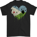 Love Djibouti Flag Djiboutians Day Football Mens Gildan Cotton T-Shirt Black