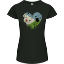 Love Djibouti Flag Djiboutians Day Football Womens Petite Cut T-Shirt Black