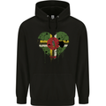 Love Dominica Flag Dominican Day Football Mens 80% Cotton Hoodie Black