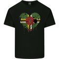 Love Dominica Flag Dominican Day Football Mens Cotton T-Shirt Tee Top Black