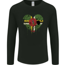 Love Dominica Flag Dominican Day Football Mens Long Sleeve T-Shirt Black
