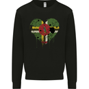 Love Dominica Flag Dominican Day Football Mens Sweatshirt Jumper Black