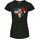 Love Dominican Republic Flag Dominicanos Day Womens Petite Cut T-Shirt Black