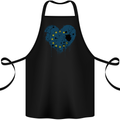 Love EU Flag European Union Flag Football Cotton Apron 100% Organic Black