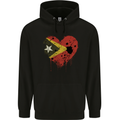 Love East Timor Flag Day Football Childrens Kids Hoodie Black