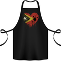 Love East Timor Flag Day Football Cotton Apron 100% Organic Black