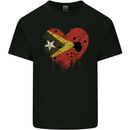 Love East Timor Flag Day Football Kids T-Shirt Childrens Black