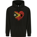 Love East Timor Flag Day Football Mens 80% Cotton Hoodie Black