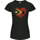 Love East Timor Flag Day Football Womens Petite Cut T-Shirt Black