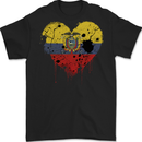 Love Ecuador Flag Ecuadorian Day Football Mens Gildan Cotton T-Shirt Black