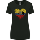 Love Ecuador Flag Ecuadorian Day Football Womens Wider Cut T-Shirt Black