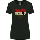 Love Egypt Flag Egyptian Day Football Womens Wider Cut T-Shirt Black