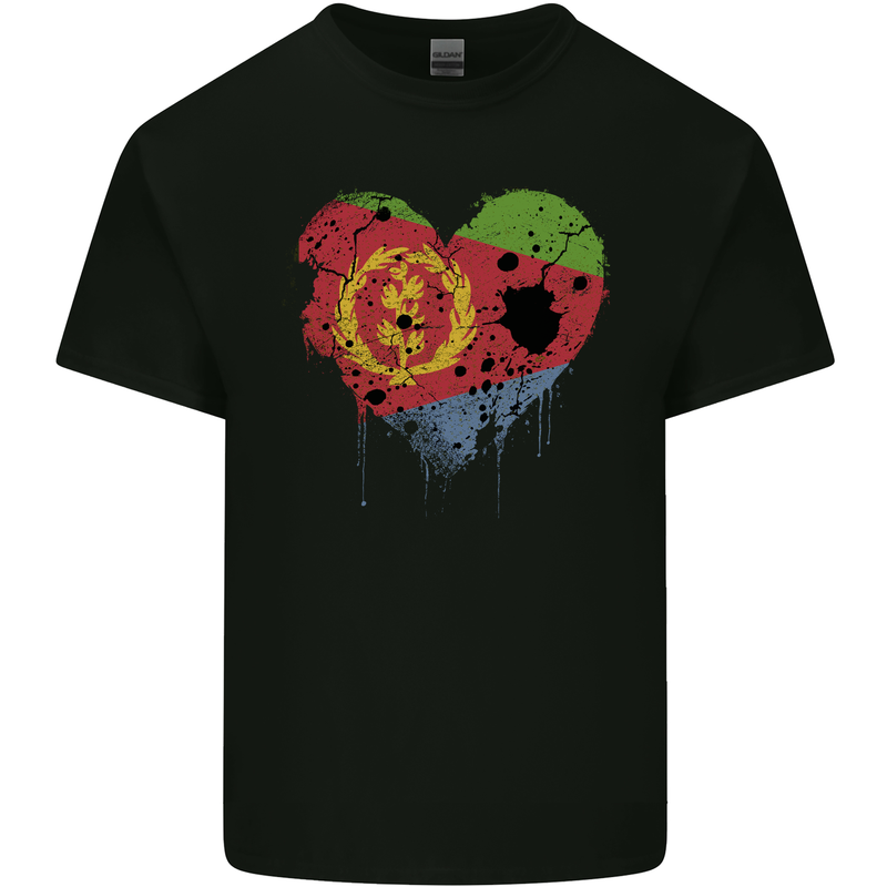 Love Eritrean Flag Eritrea Flag Day Football Kids T-Shirt Childrens Black