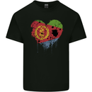 Love Eritrean Flag Eritrea Flag Day Football Mens Cotton T-Shirt Tee Top Black