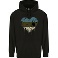 Love Estonia Flag Estonian Day Football Childrens Kids Hoodie Black
