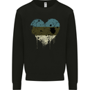 Love Estonia Flag Estonian Day Football Mens Sweatshirt Jumper Black