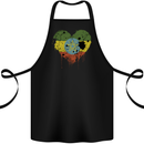 Love Ethiopia Flag Ethiopian Day Football Cotton Apron 100% Organic Black