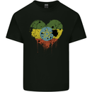 Love Ethiopia Flag Ethiopian Day Football Mens Cotton T-Shirt Tee Top Black