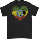 Love Ethiopia Flag Ethiopian Day Football Mens Gildan Cotton T-Shirt Black