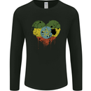 Love Ethiopia Flag Ethiopian Day Football Mens Long Sleeve T-Shirt Black