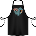 Love Fiji Flag Fijian Day Football Cotton Apron 100% Organic Black