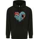 Love Fiji Flag Fijian Day Football Mens 80% Cotton Hoodie Black