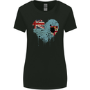 Love Fiji Flag Fijian Day Football Womens Wider Cut T-Shirt Black