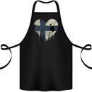 Love Finland Flag Finnish Day Football Cotton Apron 100% Organic Black