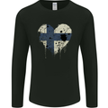Love Finland Flag Finnish Day Football Mens Long Sleeve T-Shirt Black