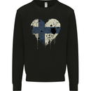 Love Finland Flag Finnish Day Football Mens Sweatshirt Jumper Black