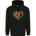 Love Flag Aland Football Childrens Kids Hoodie Black