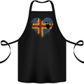 Love Flag Aland Football Cotton Apron 100% Organic Black